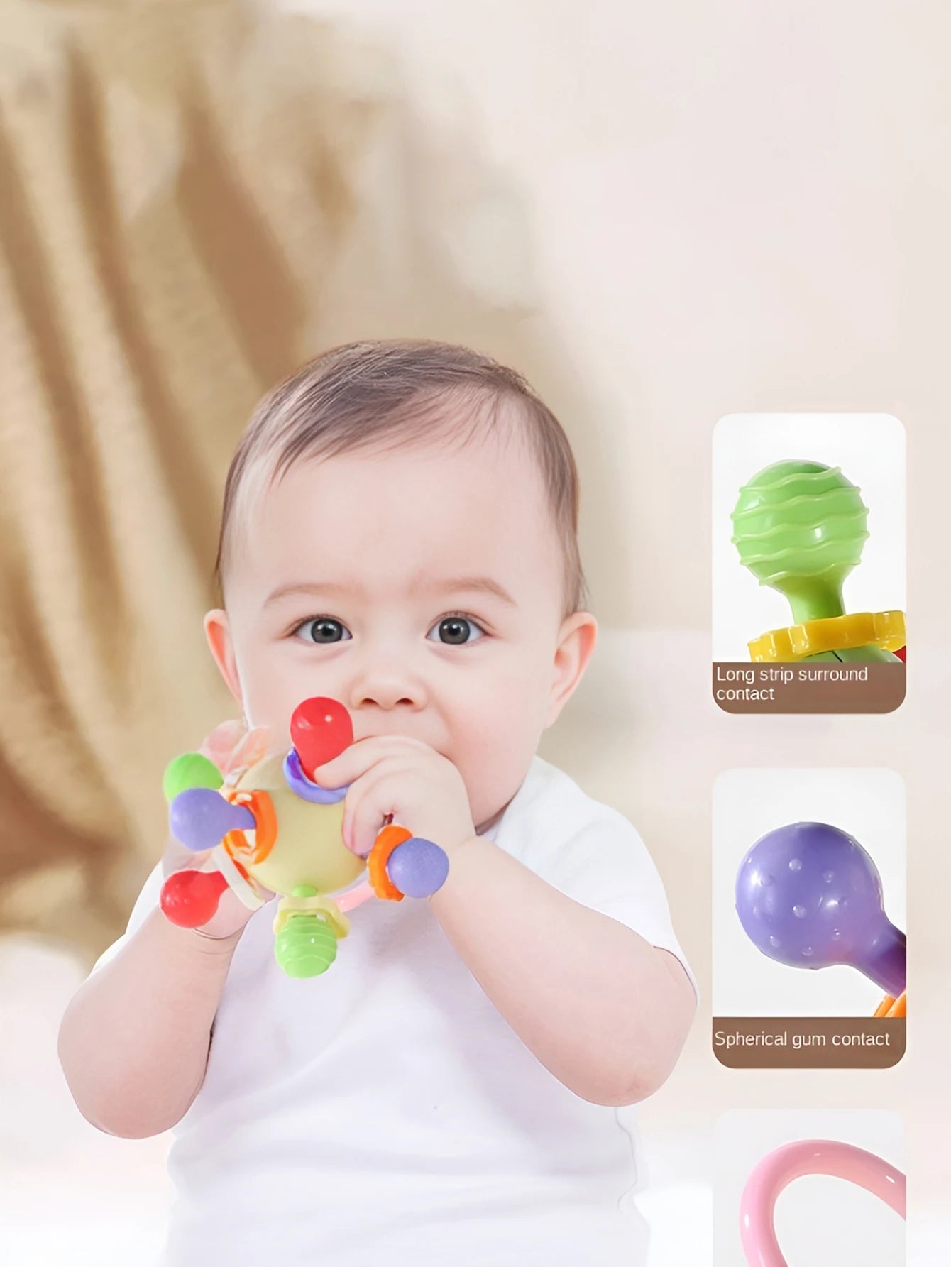 Manhattan Hand Grip Ball – Baby Teether Rattle & Sensory Toy - I YAN