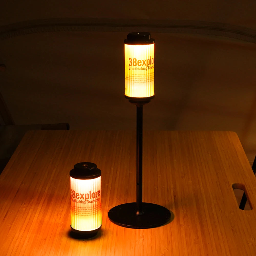 NEW USB Rechargeable Flashlight Powerful 3000mAh Mini LED Camping Lanterns Warm White Light Haning 38 Explore Camp Light Outdoor