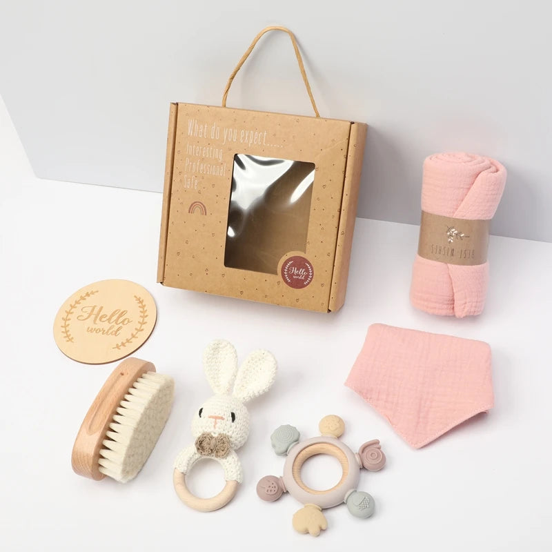 Newborn Baby Gift Box Set – 7-Piece Bath & Keepsake Collection - I YAN