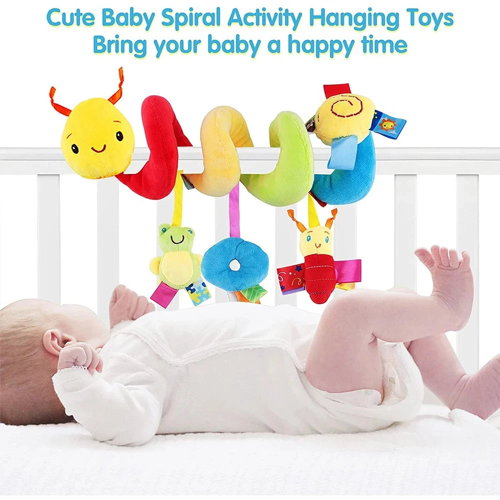 Cute Activity Musical Spiral Crib Stroller Car Seat Travel Hanging Toys Baby Boys Girls Rattles Toy - I YAN