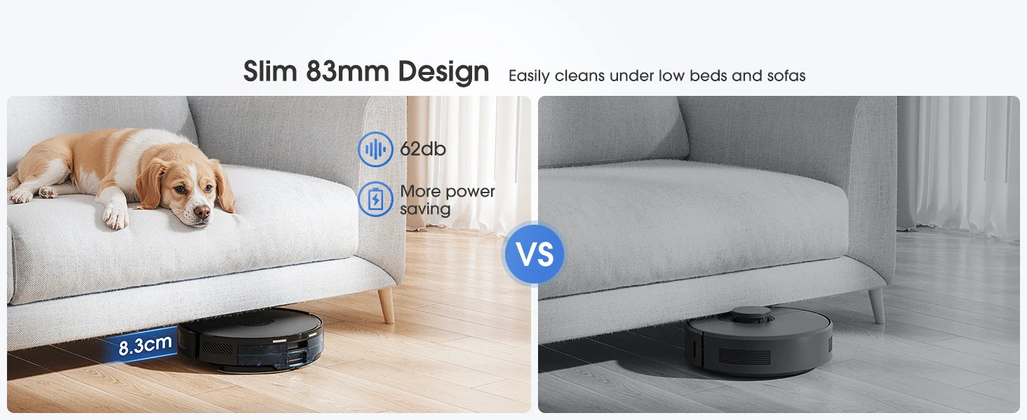 Lubluelu B40 Robot Vacuum and Mop Cleaner, 6000Pa Strong Suction, 180 Mins Long Runtime, APP Control Smart Mapping, 34 No-Go Zon