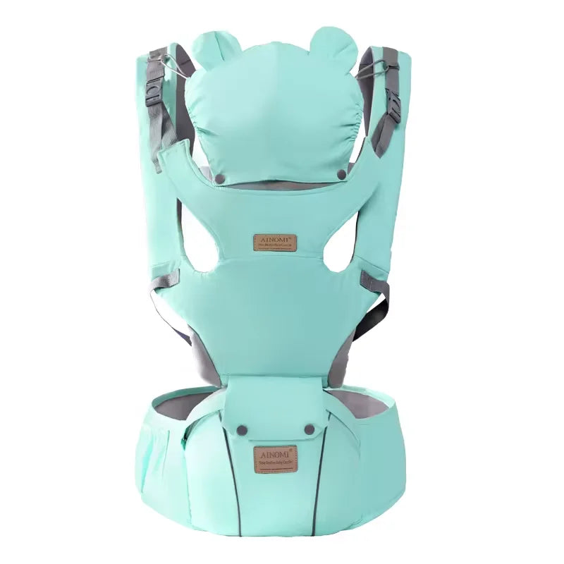 3-in-1 Baby Hipseat Carrier Backpack with Windproof Hat – Ergonomic Infant Carrier for 0-36 Months - I YAN