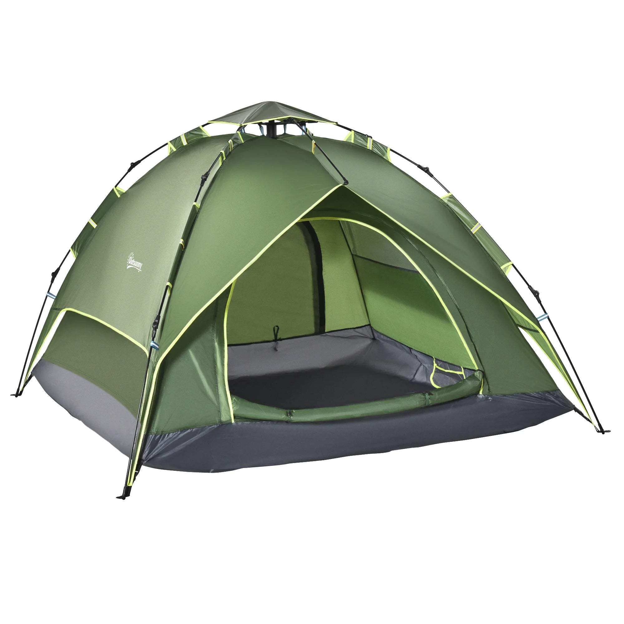 Camping Tent, Instant Pop Up Tent, 3 Person Dome Tent with Sewn-in Groundsheet, 2 in 1 Double Layers for Camping