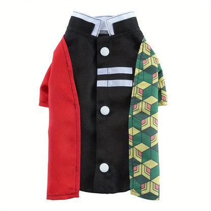Japanese Kimono Pet Halloween Costume for Small Dogs and Cats – Cosplay Outfit for Puppy Kitten Dress Up