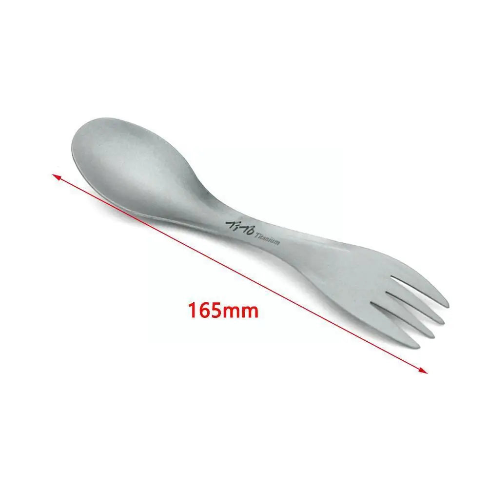 Titanium Spork Spoon Ultralight Cookware for Outdoor Camping Picnic Accessories Portable Hiking Travel 2 in 1 Tableware M5Z1