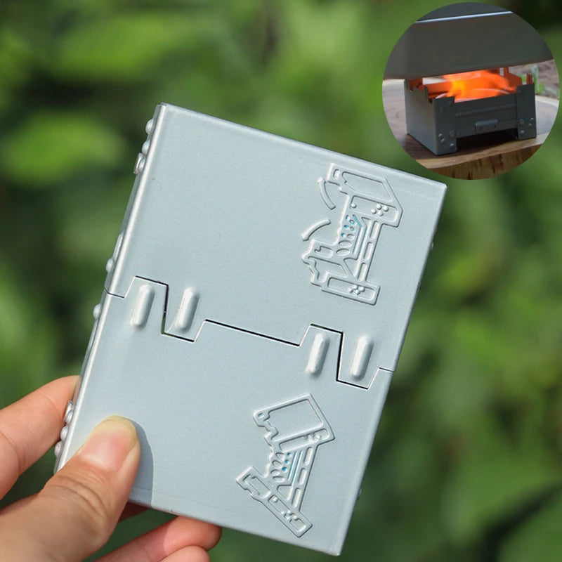 1set Camping Solid Fuel Alcohols Stove Portable Foldable Alcohol Burner Camping Equipment Hiking Picnic Cooking Supplies고체연료