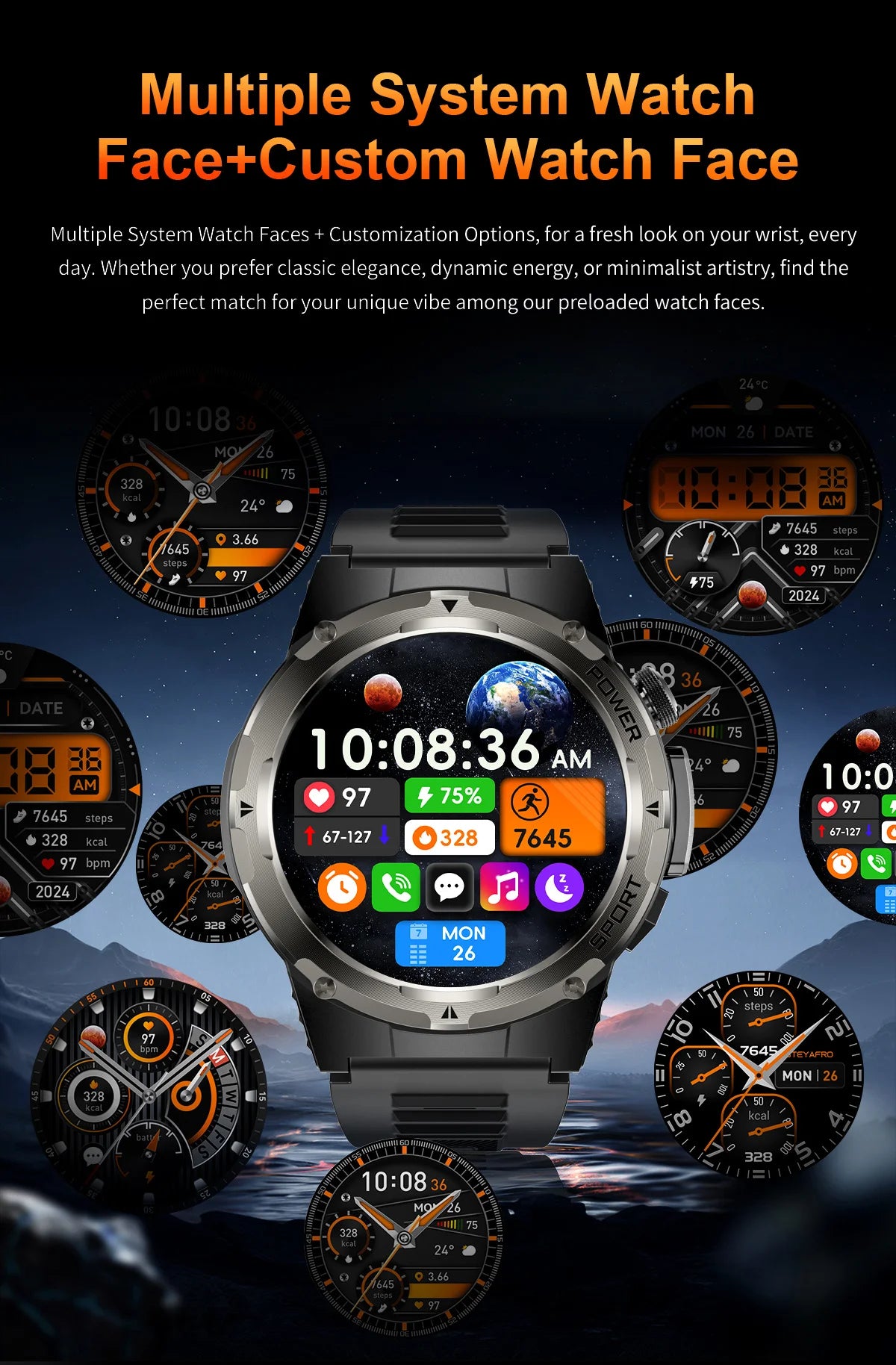 NEW Top Popular Outdoors GPS tracker Sports Smart Watch Men 500mAh NFC HD Call IP68 depth waterproof Smart Watch T-REX3 Men