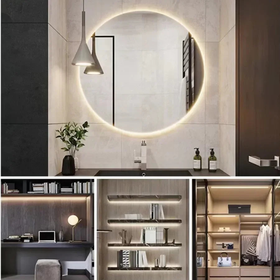 120LEDs/m DC12V 24V Home Lamp Strip 2835 LED Strip Decor Red Ice Blue Green Yellow Pink Flexible And Cuttable 2835 Soft Lamp Bar