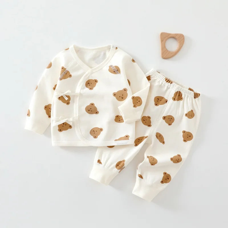 Baby Cartoon Cotton 2-Piece Set | Long Sleeve Top & Pants Newborn 0-6M - I YAN