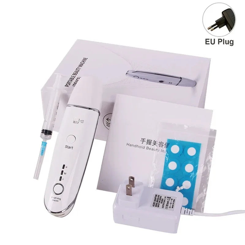 Mini Hifu Ultrasonic RF Facial Massager Lifting Wrinkle Removal Line V-Shape Anti-Aging Skin Tightening Face Care Beauty Device