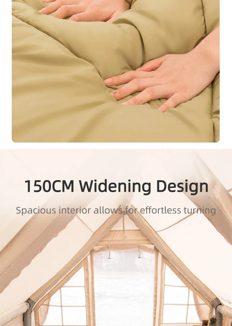 Camping Double Sleeping Bag 4 Season Portable 2 in 1 Detachable Sleeping Bag for Couples Friends Travel Hiking