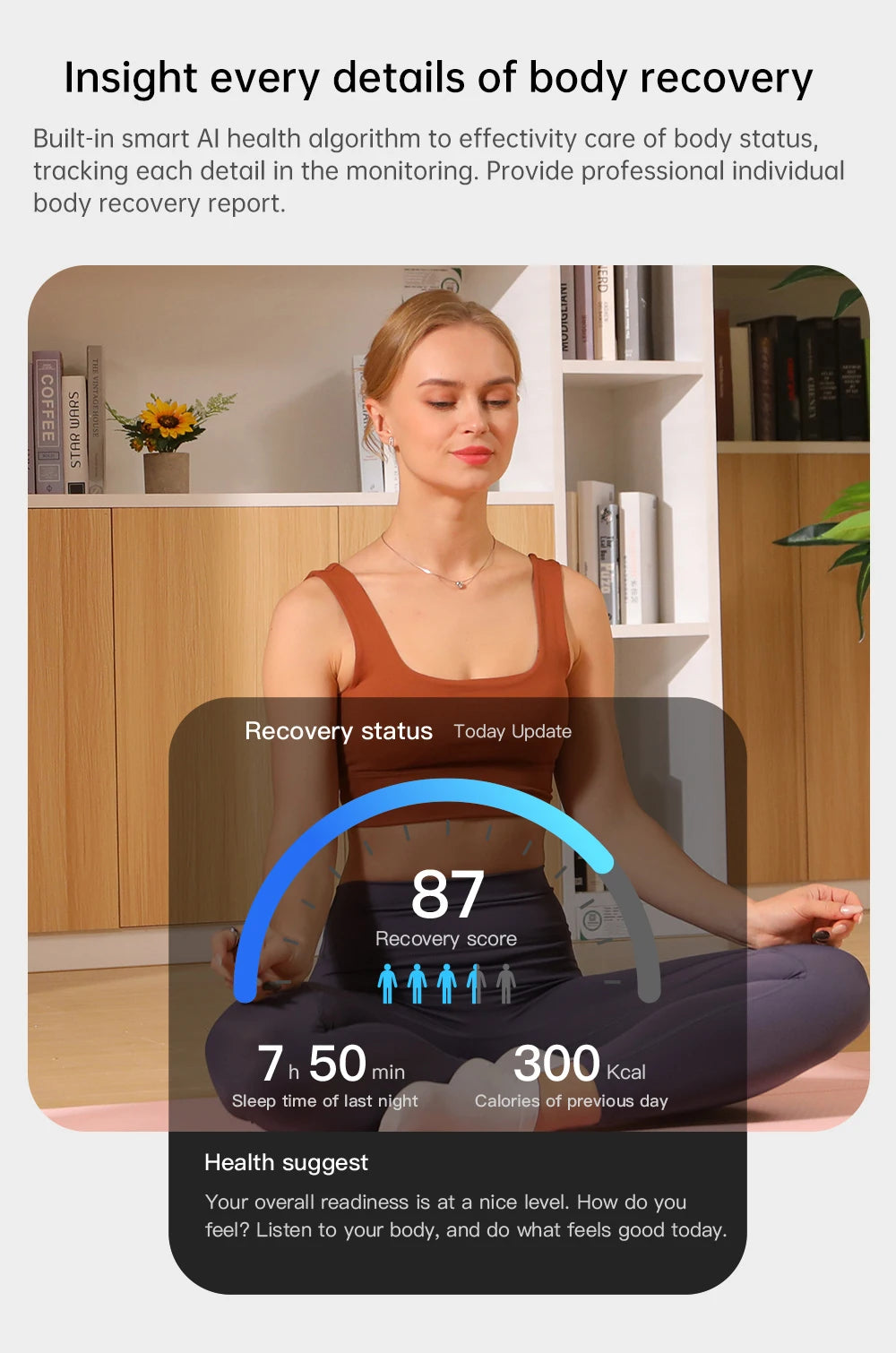 Smart Ring with Vibration Reminder, Call & Message Notification Ring, Silent Alerts, Health Tracking, Stress & Heart Rate
