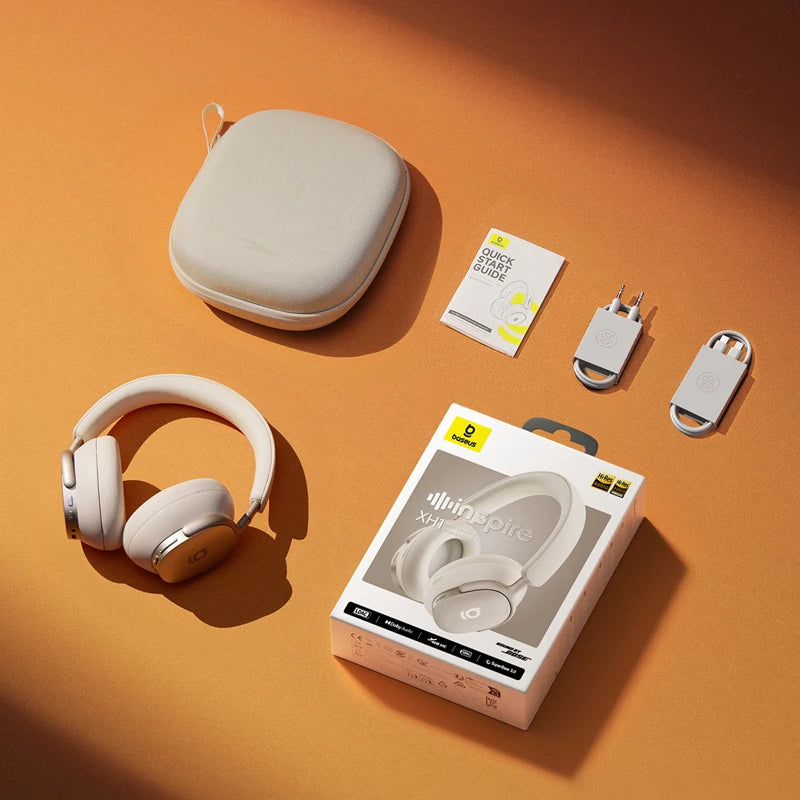 Baseus Inspire XH1 Sound by Bose ANC Wireless Headphone Bluetooth 6.1 48dB Adaptive Noise Cancellation Headset Hi-Res LDAC 100Hr