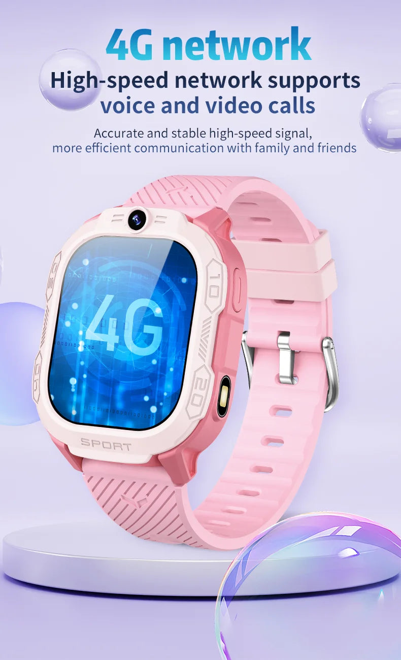 I YAN T70 kids smartwatch with SIM card, GPS, video call, waterproof design, and parental remote monitoring features.