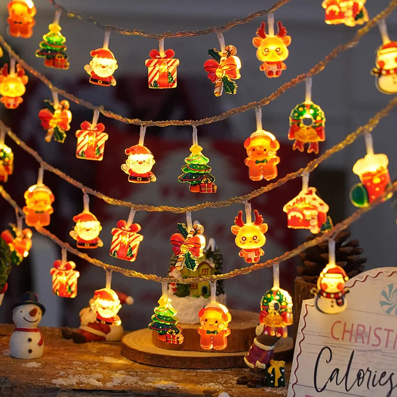 1.5/3M Christmas LED String Light Xmas Tree Hanging Lamp Fairy Light Garland FOR Home Decoration Ornament 2025 New Year Gifts