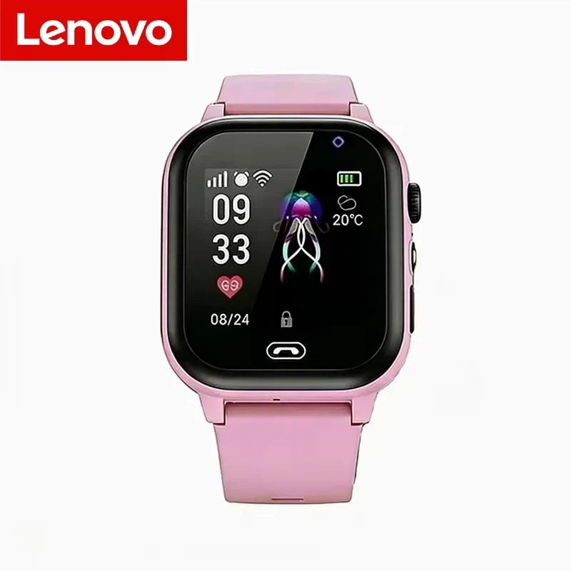 Lenovo Kids Smart Watch by I YAN with GPS, waterproof design, camera, SOS, and call features for children.