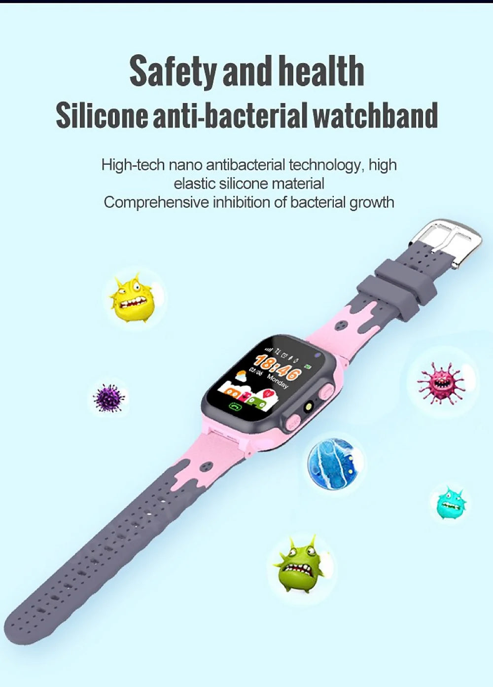 Kids Smart Watch SOS SIM Card LBS Tracker – Waterproof Phone Watch with Camera for Boys & Girls (Q19 / Z1 / A28 / Q88) - I YAN