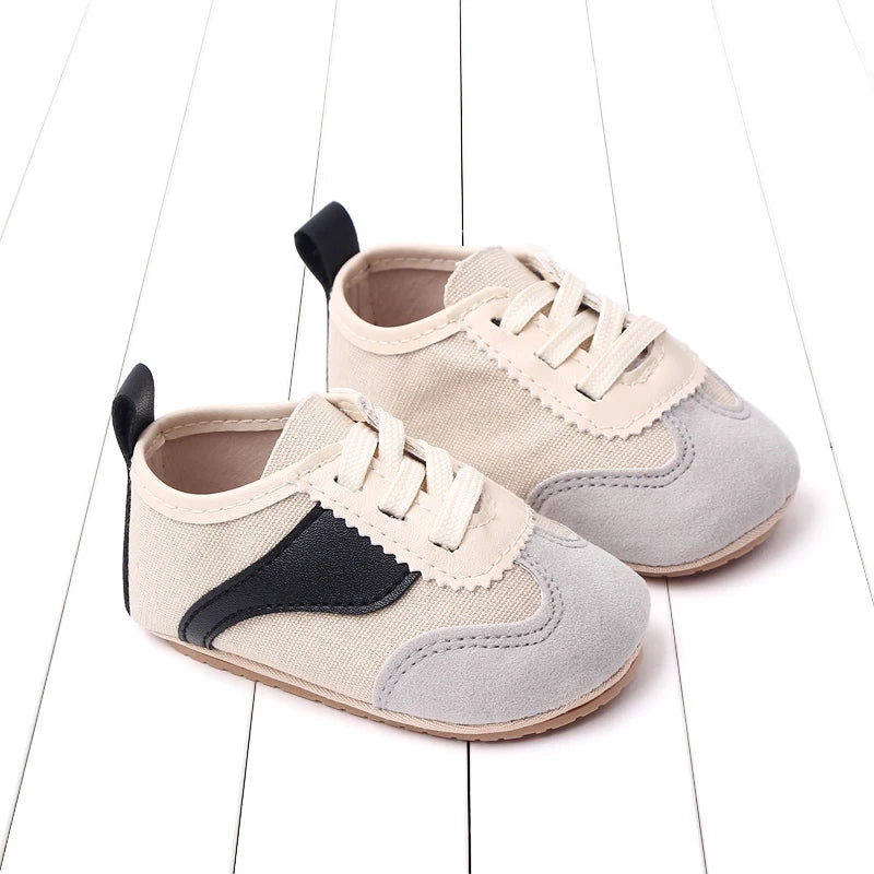 Baby Step Front Shoes Soft-bottom Anti-slip Shoes for Newborns Aged 0-12 Months Classic Children's Canvas Shoes BC2292