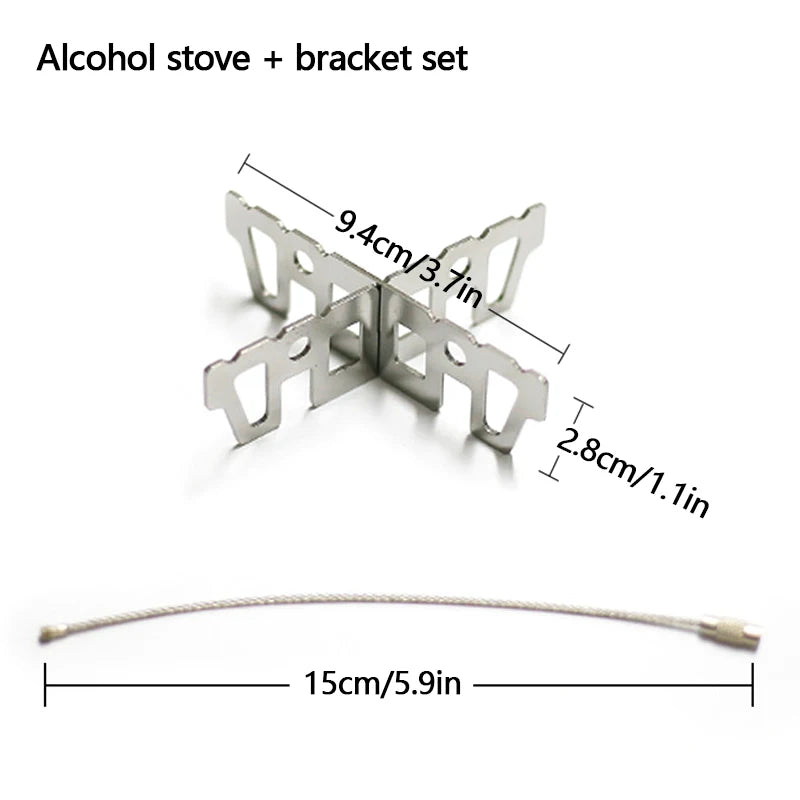 1set Camping Solid Fuel Alcohols Stove Portable Foldable Alcohol Burner Camping Equipment Hiking Picnic Cooking Supplies고체연료