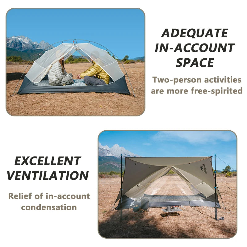 Tent Camping 1 2 Person Tent Outdoor Travel 15D Waterproof Ultralight Backpacking Shelter Tent Hiking