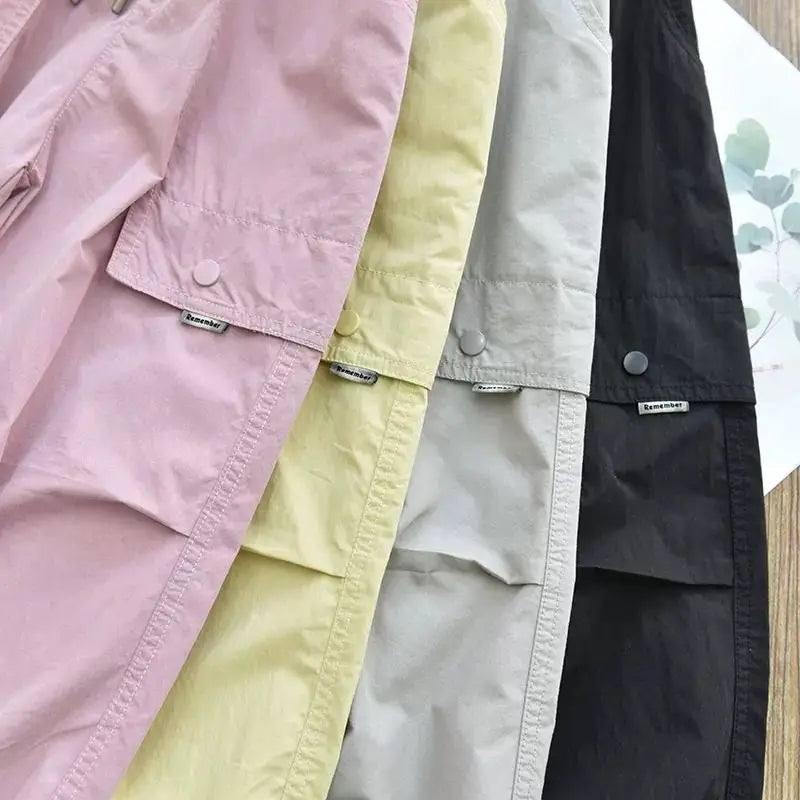 Autumn Clothes Fashionable Kids Cargo Joggers Elastic Ankle Pants Casual Trousers Light Breathable Summer Trendy Outfit