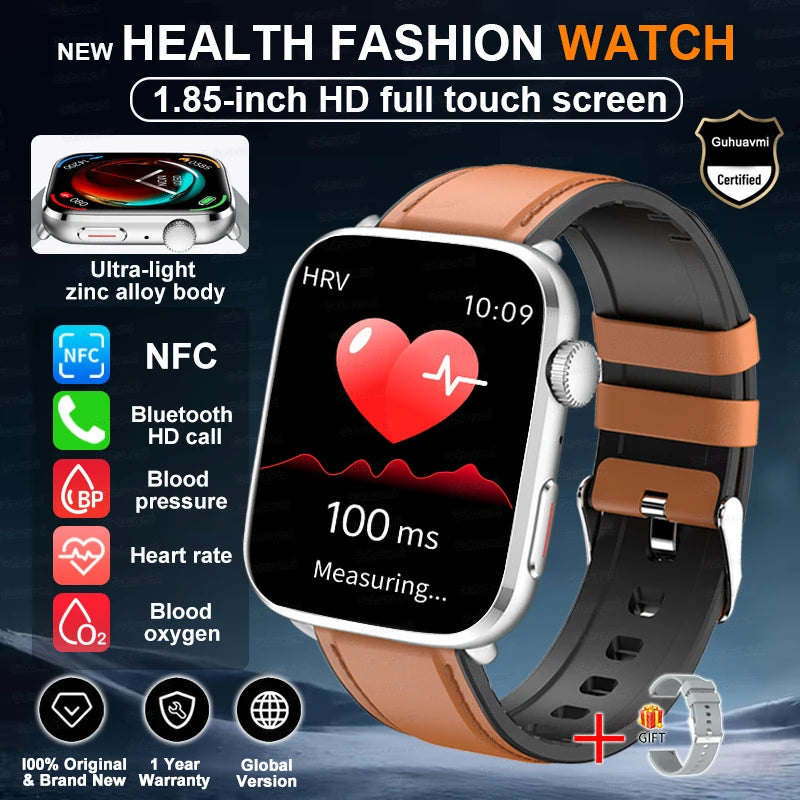 New Fashion NC SmartWatch For Men 1.85'' 240*284 AMOLED Screen Bluetooth Call Health Monitor Waterproof Sport Smartwatches Women