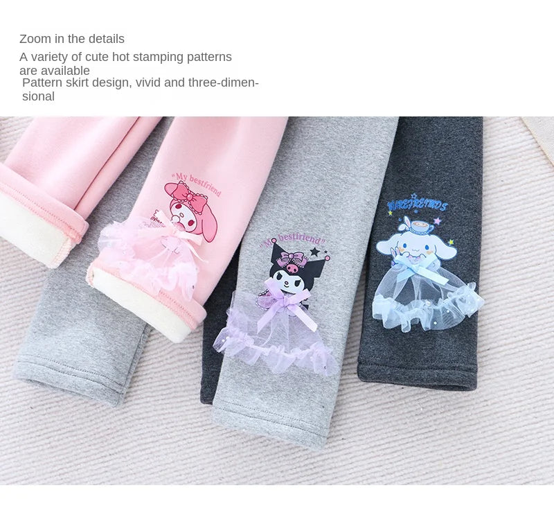 Spring Girls Leggings Cotton Trousers Kids Pants Girls Pants Skinny Print Cartoon Pattern Children Leggings Trousers