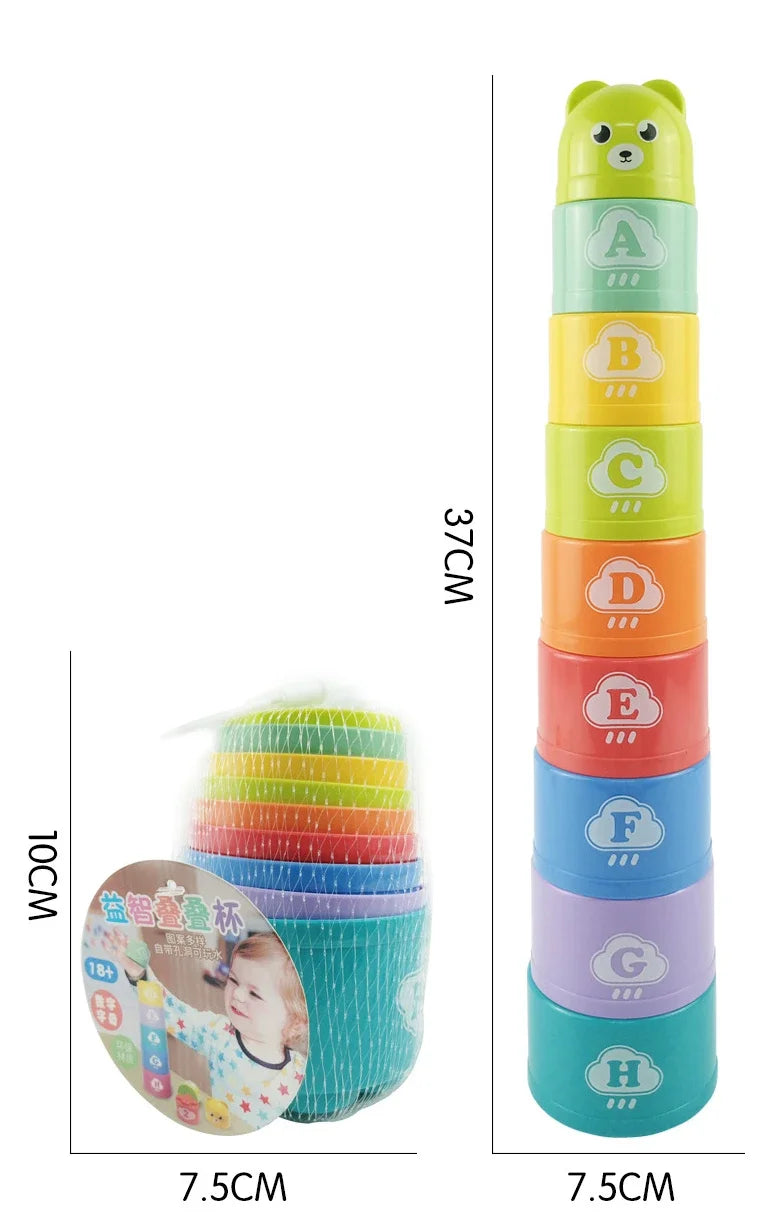 I YAN Kid Brain Response Battle Fold Cup game showing colorful fold cups stacked and ready for hand speed and puzzle training.