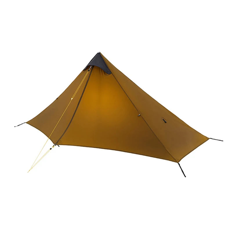 1 Person Oudoor Ultralight Camping Tent Single Man 3 Season Professional 15D Silnylon Rodless Tent