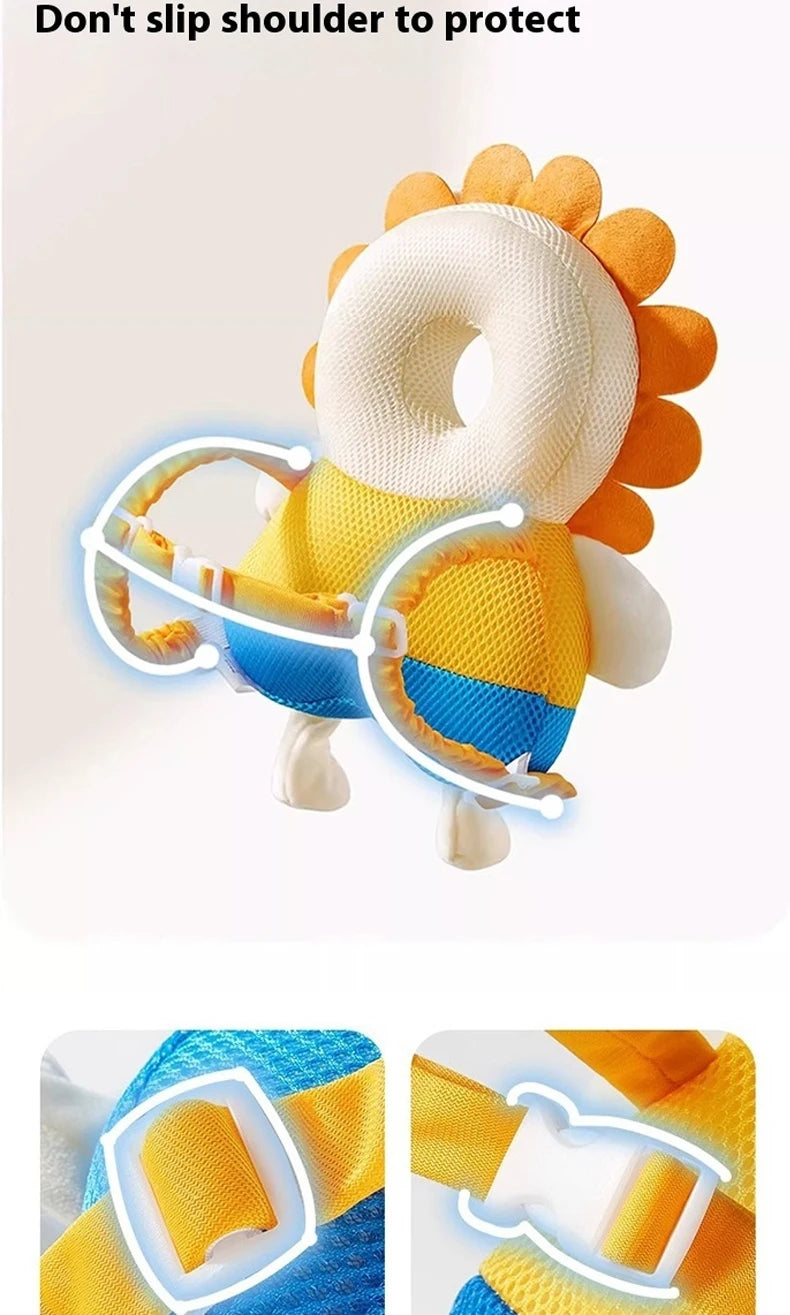 I YAN AIBEDILA baby head protector pillow backpack with safety cushion for newborns and toddlers learning to walk, providing fall support.