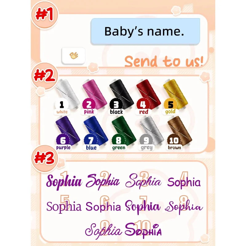 Personalized I YAN baby blanket and lovey set with soft minky dot fabric, ideal for boys and girls, perfect for baby showers.