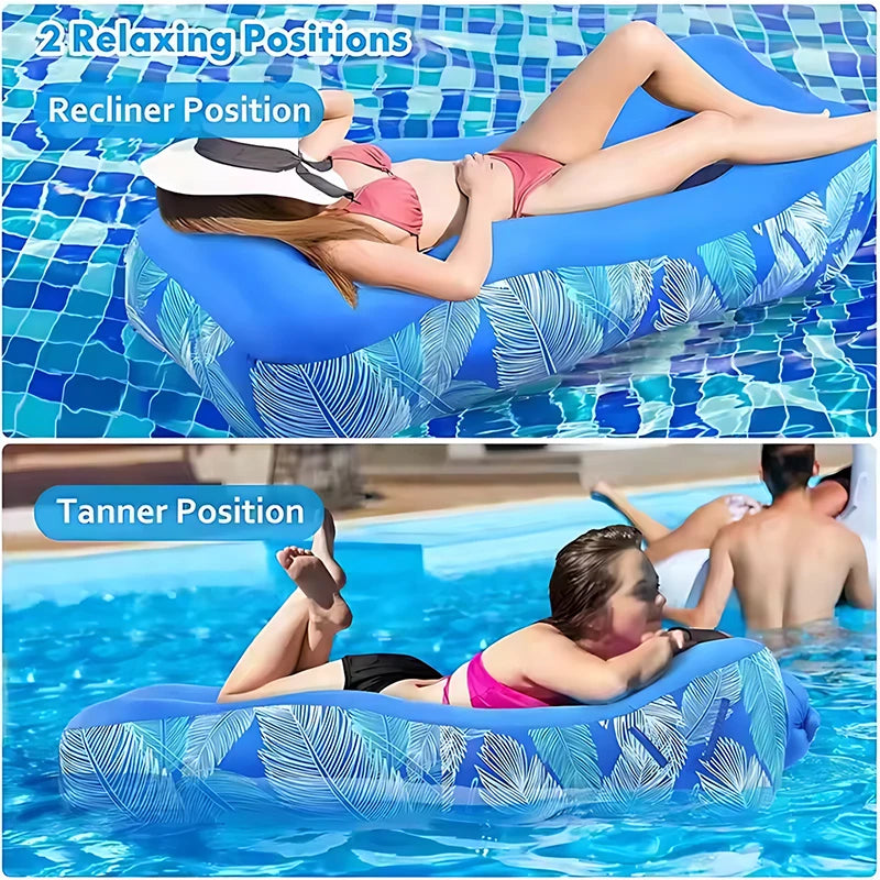 Inflatable Sofa Outdoor Camping Quick Inflatable Lazy Lounge Chair Leak Proof Beach Inflatable Bed for Travel With Sunshade