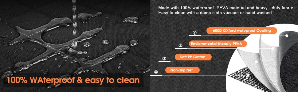 I YAN waterproof dog car seat cover hammock with nonslip, scratch-proof, durable soft fabric for car and truck back seats.