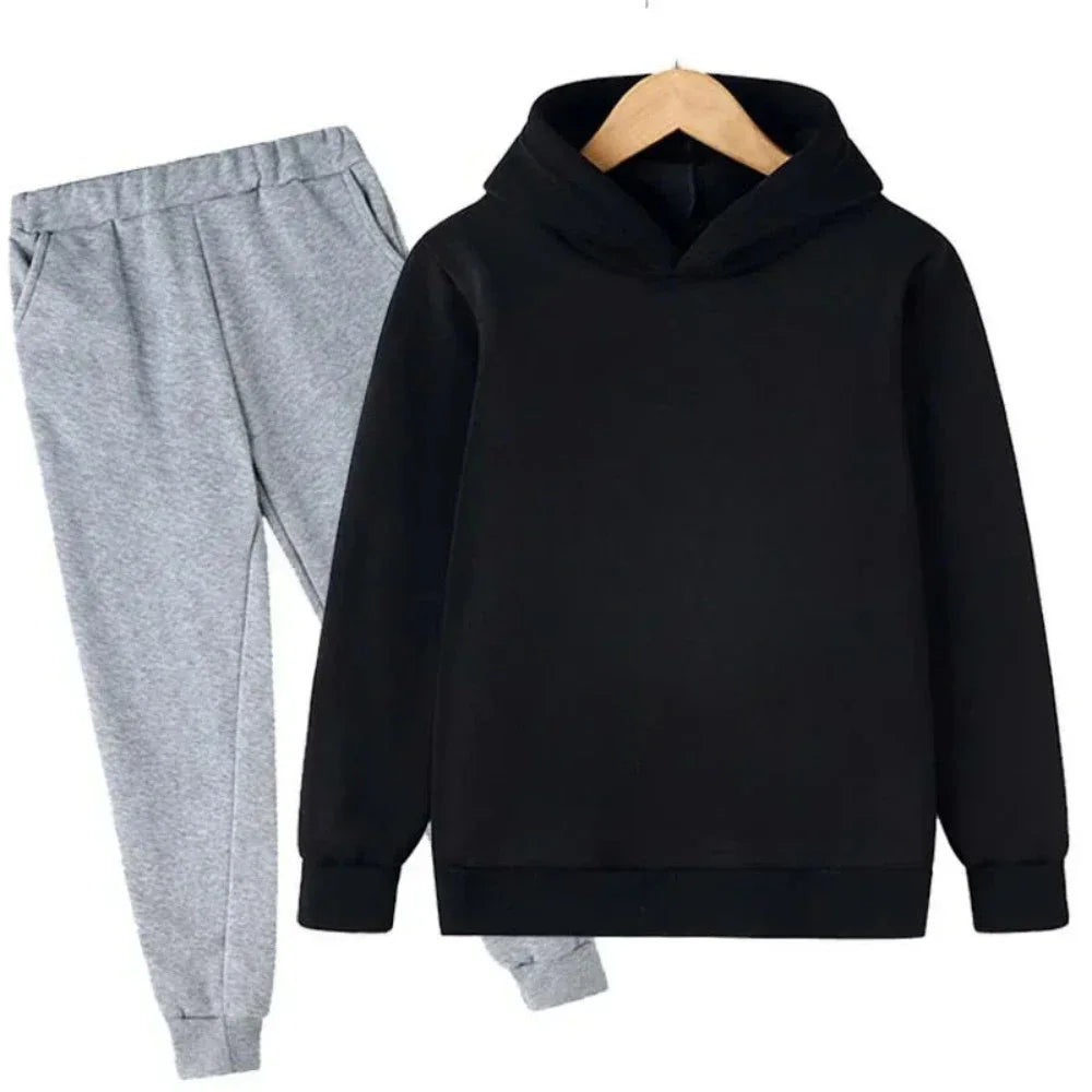 Children Hoodie Tracksuit Autumn Winter New York USA Letter Graphic Sweatshirt Pant Suit Baby Boy Girl Kid Sport Two Pieces Set