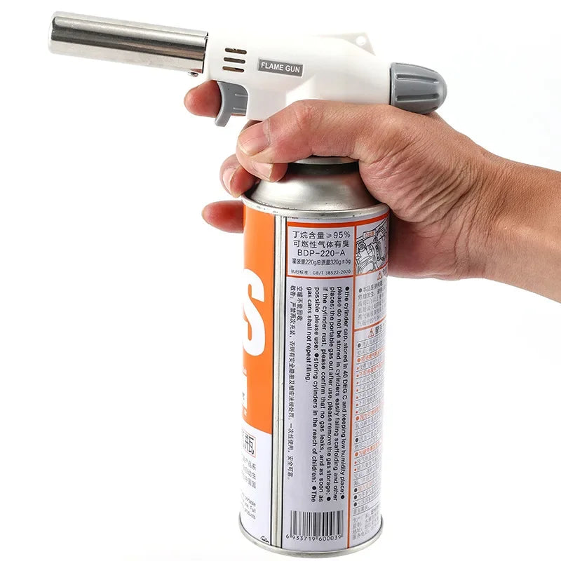 Torch Cooking AutoIgnition Butane Gas Welding-Burner Welding Gas Burner Flame Gas Torch Flame Gun Blow for BBQ Camping Cooking