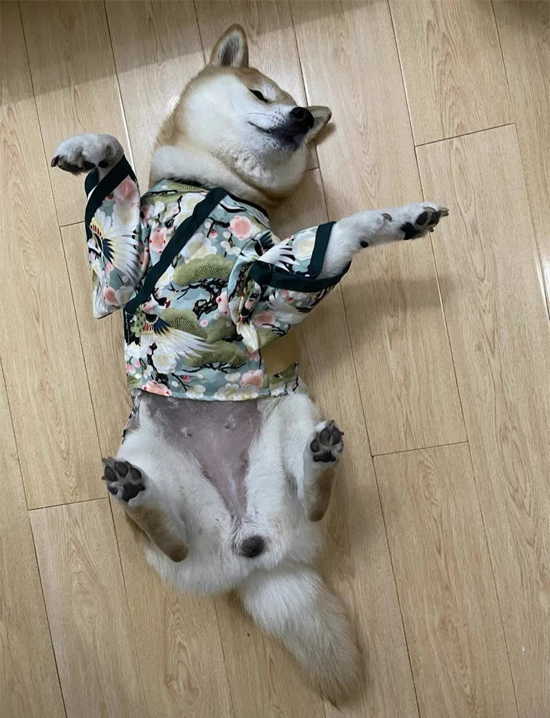 Festival Formal Pet Dog National Costume for Small Medium Dogs Japanese Style Puppy Cat Clothes French Bulldog Shiba Inu Kimono