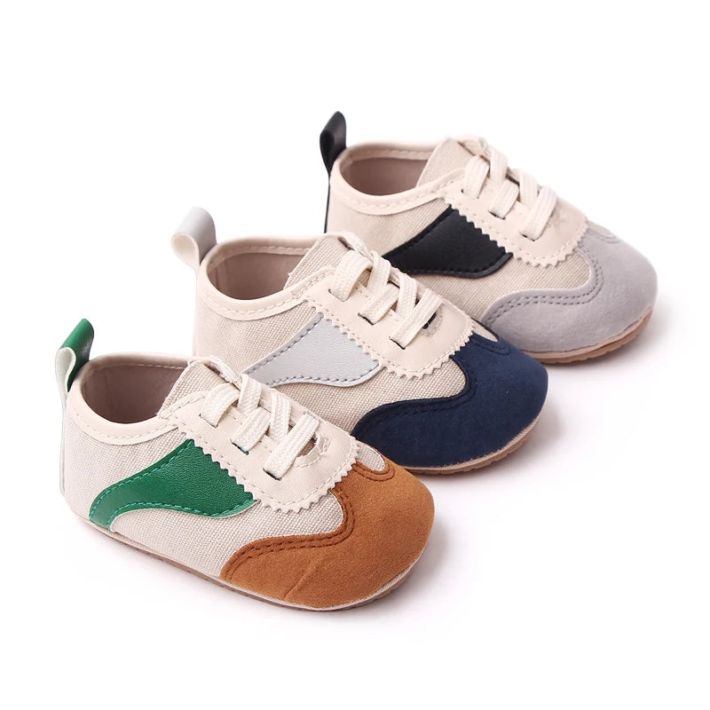 Baby Step Front Shoes Soft-bottom Anti-slip Shoes for Newborns Aged 0-12 Months Classic Children's Canvas Shoes BC2292