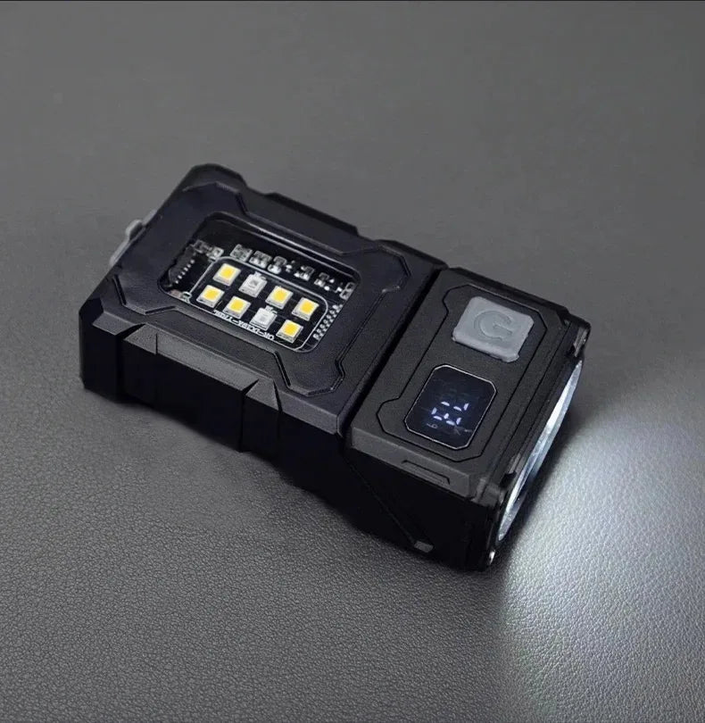 Tactical Edc Flashlight Light Portable Multifunctional Torch USB Rechargeable Outdoor Camping Emergency Light Fishing Lanter