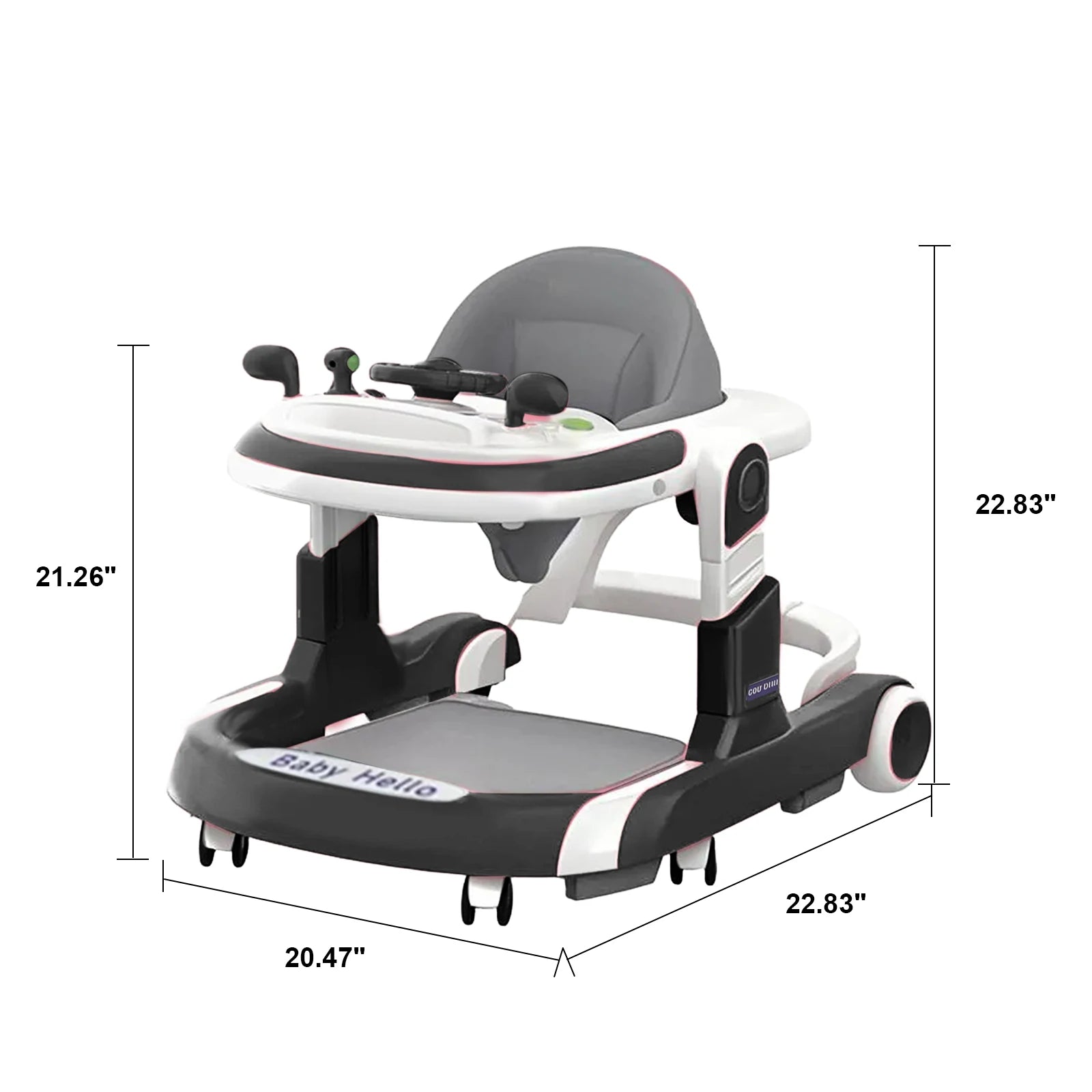 I YAN 5-in-1 baby infant walker with learning toys, anti-rollover design, multifunctional, without batteries, for infants.