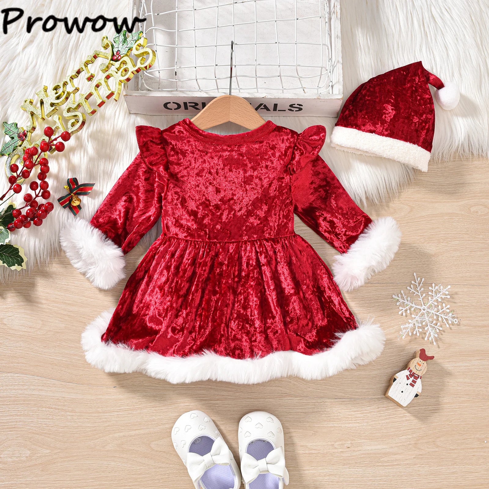 Baby New Year Dresses Girls Letter"Santa Baby" Velvet Christmas Bodysuit Dress For Girls Newborn My First Christmas Baby Costume