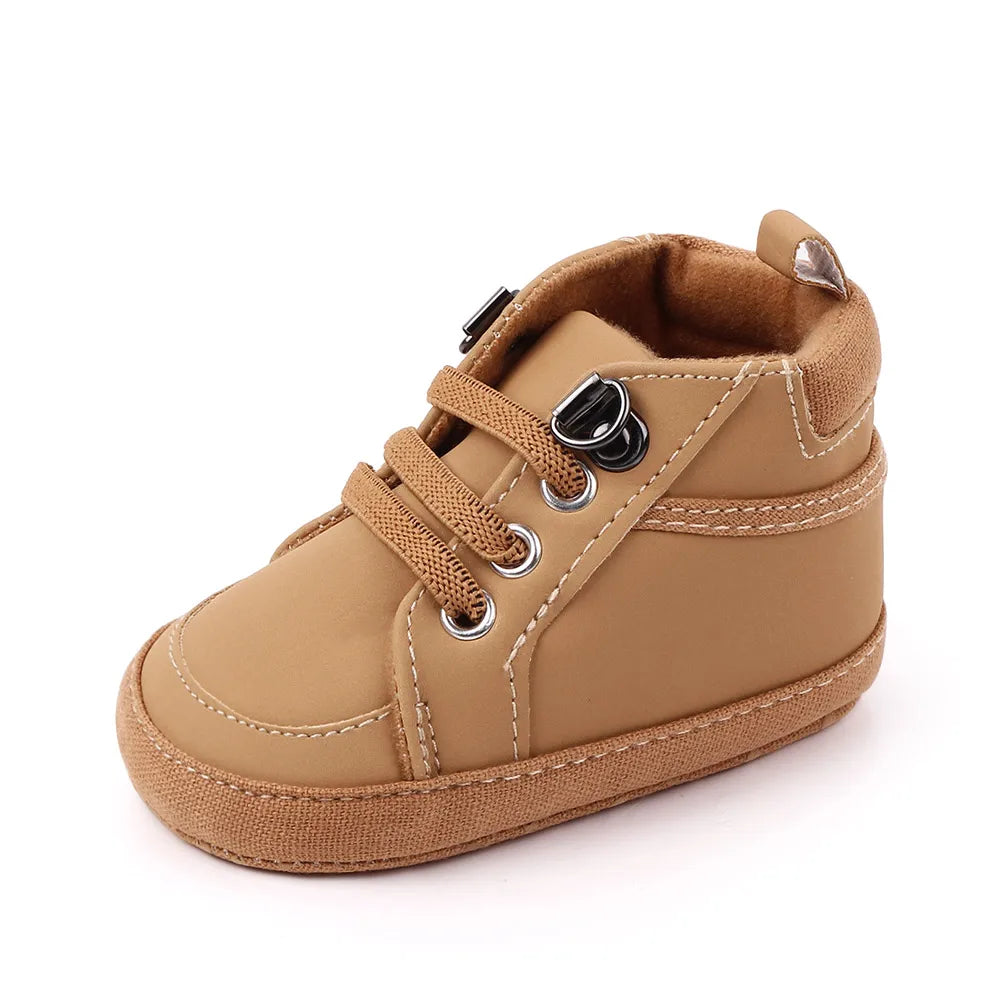 Baby toddler boy casual ankle-covered boots by I YAN, outdoor prewalking shoes for 0-1 year old toddlers