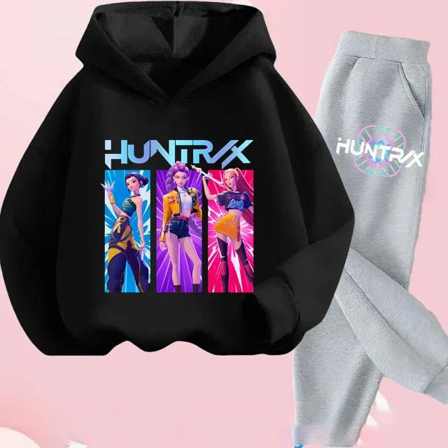 K-Pop Demon Hunters Kids Hoodie Set – Soft Breathable Sweatshirt Suit Girls & Boys Ages 4-13 - I YAN