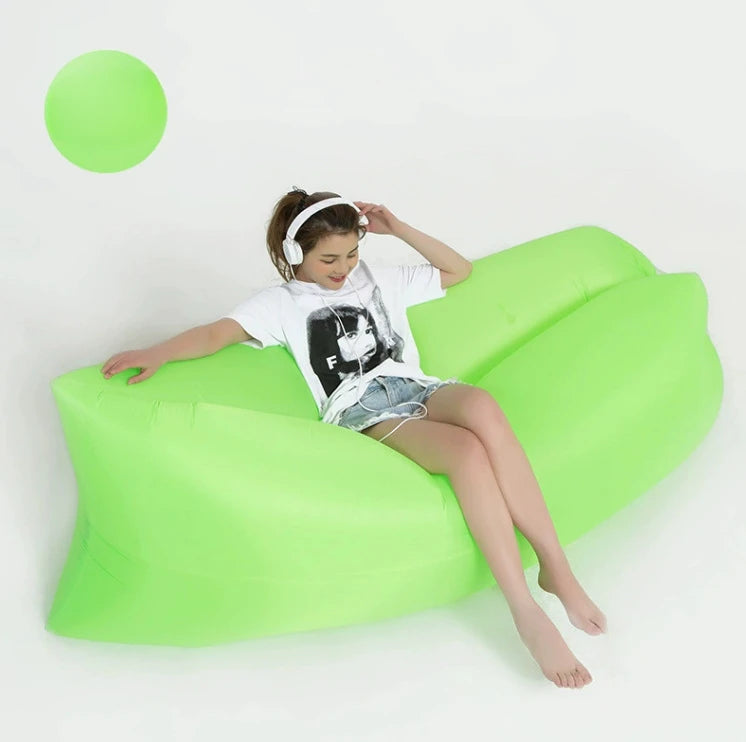 Fast Inflatable Sofa Camping Air Lounger Beach Sleeping Bag Portable Foldable Air Sofa For Travel Picnic Outdoor Lazy Bed Chair