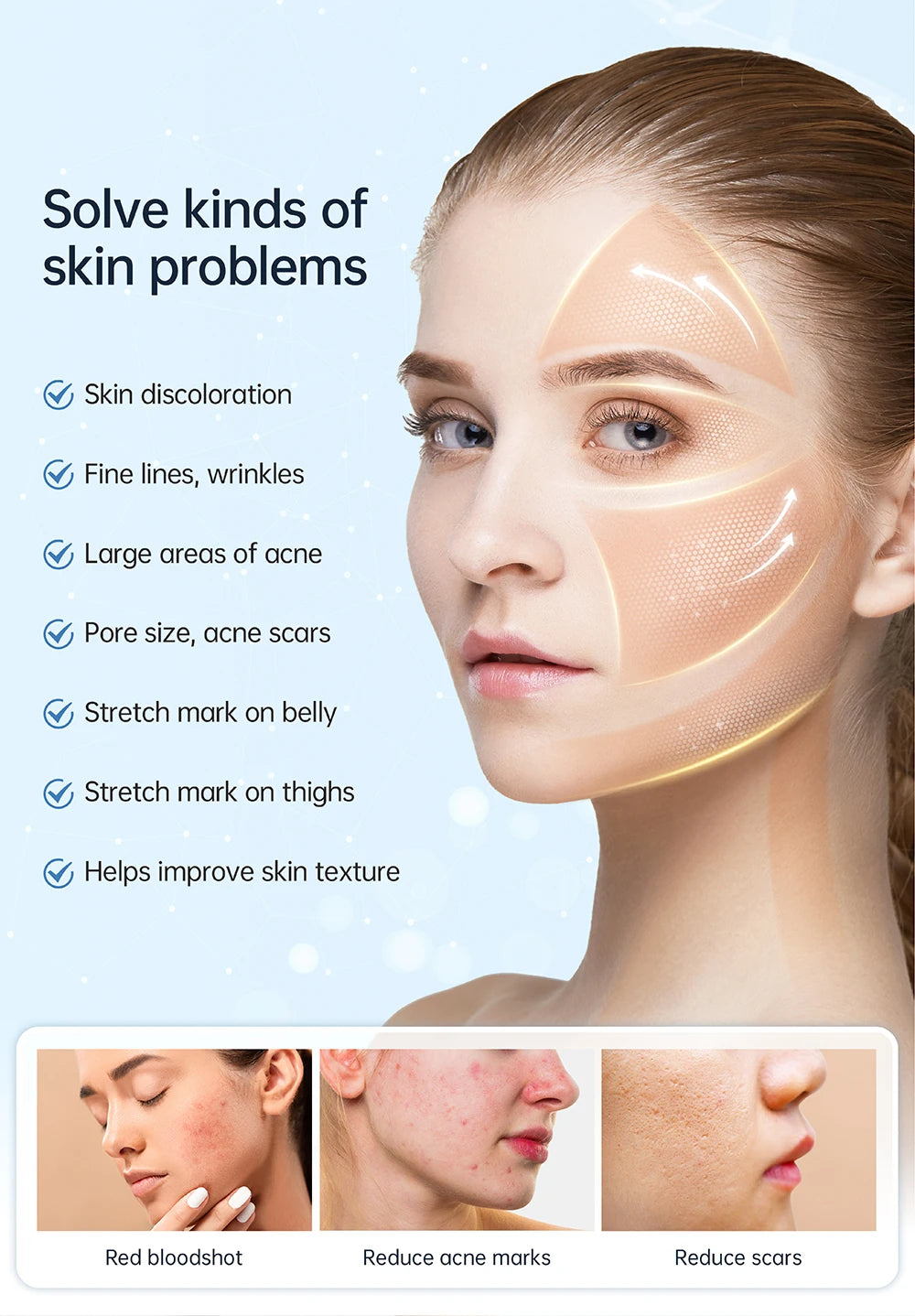 Hello Face H5 Derma pen Original Professional Derma Pen 2 in 1 EMS Automatic Microneedling pen