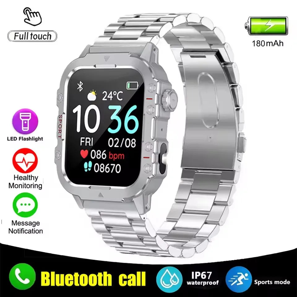 Smart Watch Android Phone 1.44'' Inch Color Screen Bluetooth Call Blood Oxygen/Pressure Monitoring Smart Watch Women Men