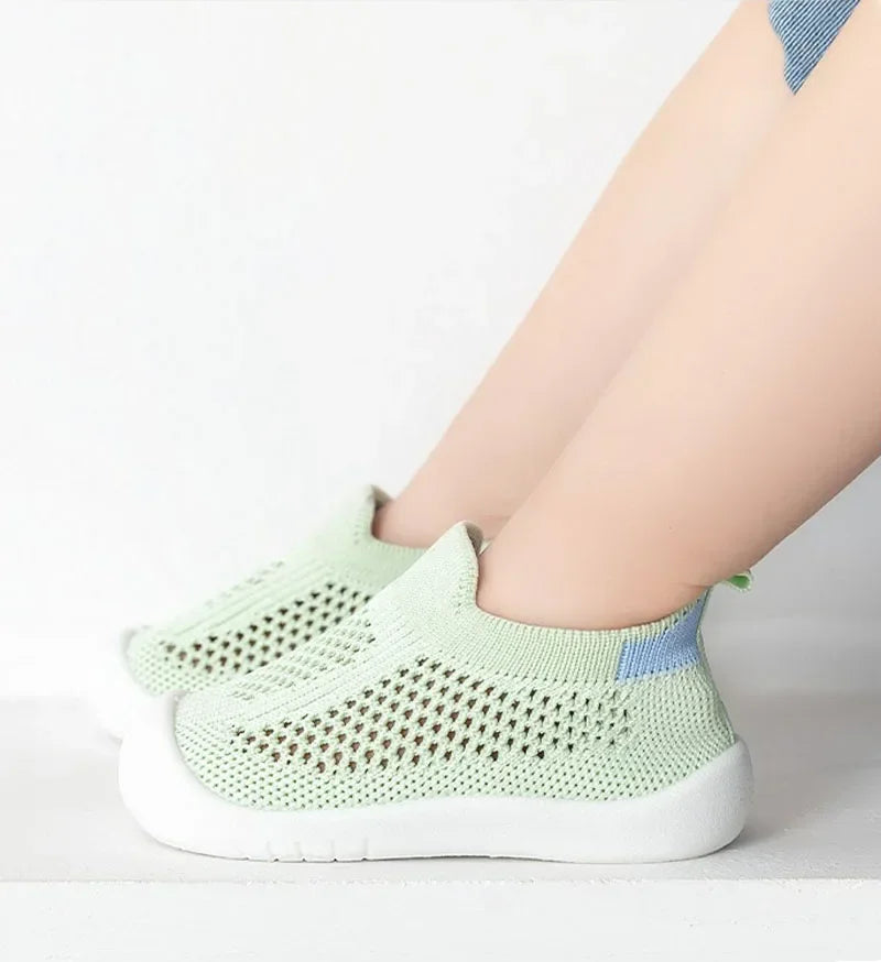 Toddler Slip-On Sneakers – Breathable Knitted Kids Casual Shoes for Boys & Girls (0 Months–4 Years) - I YAN