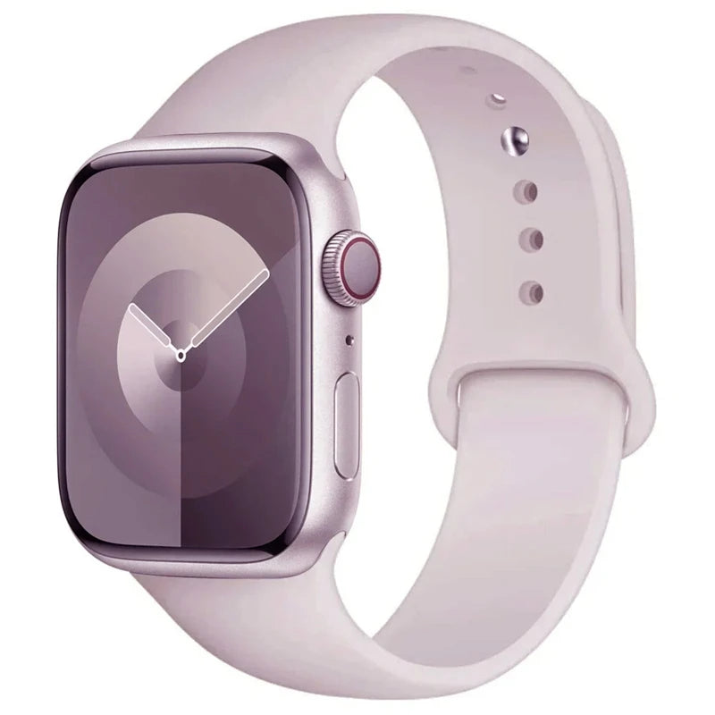 Silicone Band For Apple Watch strap 46mm 44mm 45mm 40mm 41mm 42-38mm 49mm sport bracelet iwatch series 11 10 9 8 7 6 5 SE Ultra3
