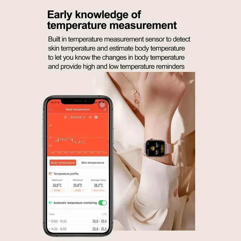 ECG+PPG Monitoring Smart Watch Women Blood pressure Blood Lipid Uric Acid Women Menstrual Health Tracker Smartwatches