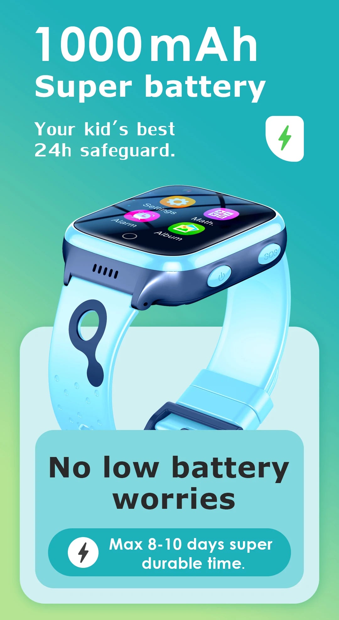 K26 Kids Watch for Children Smart Watch with 4G Sim Card GPS Positioning SOS Phone Call Footprint Tracker Big Battery Waterproof