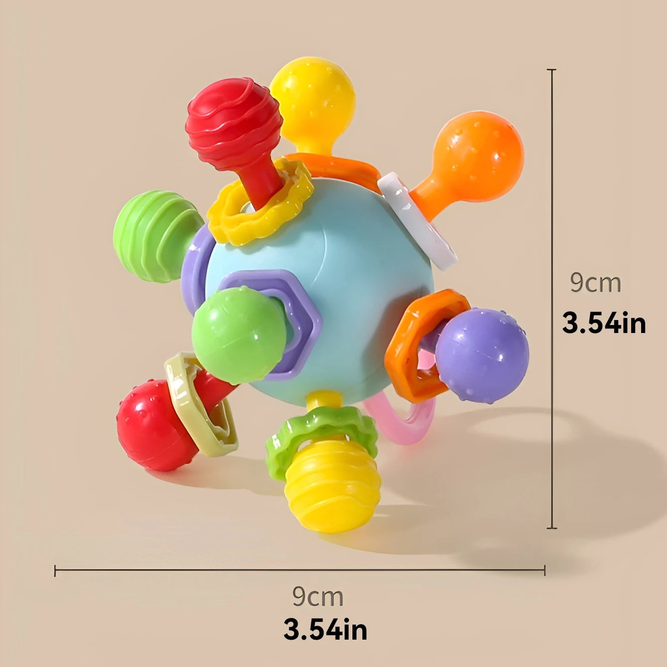 Manhattan Hand Grip Ball – Baby Teether Rattle & Sensory Toy - I YAN
